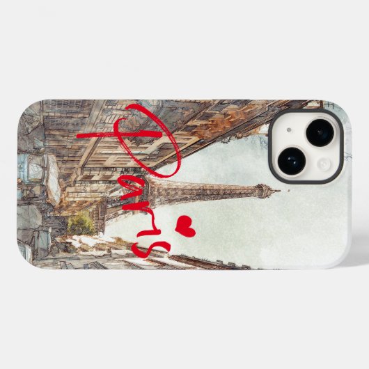 Paris Frankrijk Eiffel Tower Case-Mate iPhone Case (Achterkant (horizontaal))