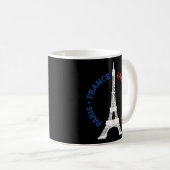 Paris Frankrijk Eiffel Tower French Flag Souvenir Koffiemok (Voorkant rechts)