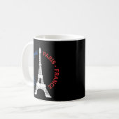 Paris Frankrijk Eiffel Tower French Flag Souvenir Koffiemok (Voorkant links)