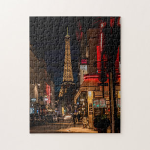 Paris Frankrijk Eiffel Tower Montmartre street Legpuzzel
