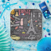 Paris Frankrijk Eiffel Tower Papieren Bordje (Feest)