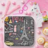 Paris Frankrijk Eiffel Tower Papieren Bordje (Feest)