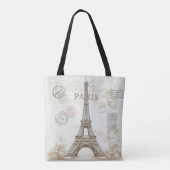 Paris Frankrijk Eiffel Tower Tote Bag (Achterkant)