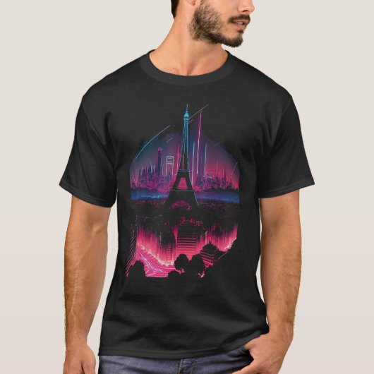 Paris Frankrijk Eiffel Tower Travel T-shirt (Voorkant)