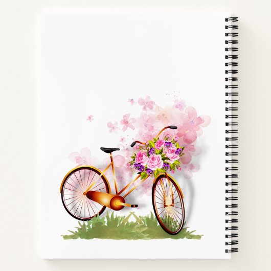 Paris Frankrijk Eiffel Tower Vintange Lamp Bicycle Notitieboek (Achterkant)