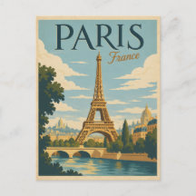 Paris, Frankrijk Eiffeltoren Ansichtkaart