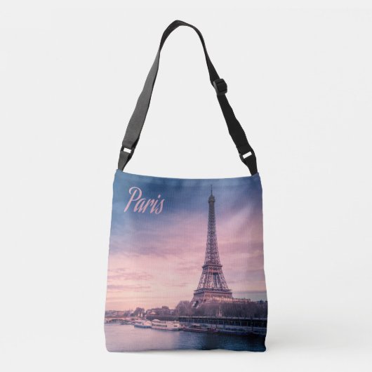 Paris Frankrijk eiffeltoren Crossbody Tas (Achterkant)