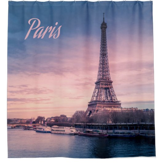 Paris Frankrijk eiffeltoren Douchegordijn (Voorkant)