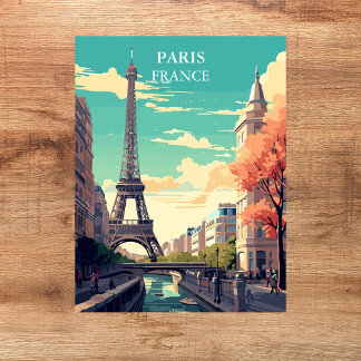 Paris, Frankrijk Eiffeltoren Illustratie Briefkaart