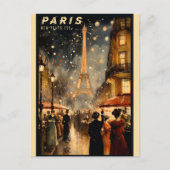  Paris Frankrijk Eiffeltoren Nieuwjaar Briefkaart (Voorkant)