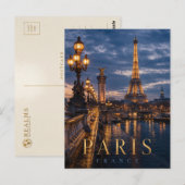 Paris Frankrijk Eiffeltoren REALMS Briefkaart (Voorkant / Achterkant)