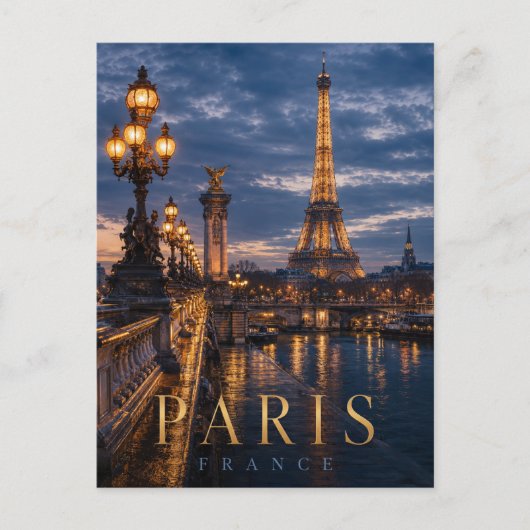 Paris Frankrijk Eiffeltoren REALMS Briefkaart (Voorkant)
