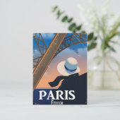 Paris Frankrijk Eiffeltoren reisposter Briefkaart (Staand voorkant)