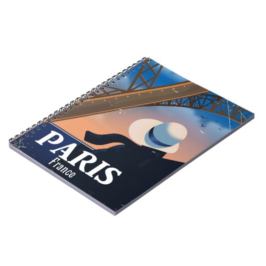 Paris Frankrijk Eiffeltoren reisposter Notitieboek (Linkerzijde)
