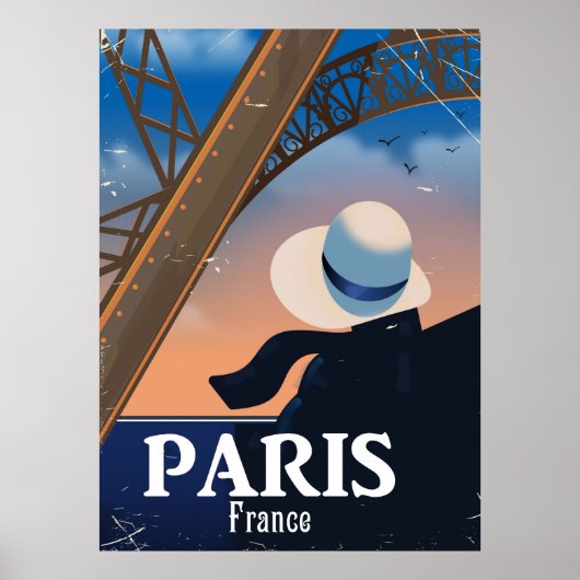 Paris Frankrijk Eiffeltoren reisposter Poster (Voorkant)
