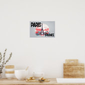 Paris Frankrijk Eiffeltoren Reisposter Poster (Keuken)