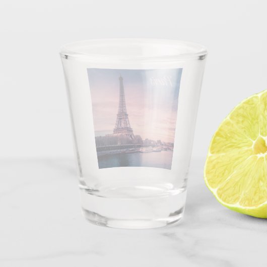 Paris Frankrijk eiffeltoren Shot Glas (Achterkant)