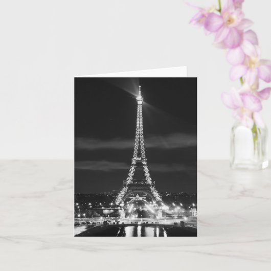 PARIS Frankrijk EIFFELTOREN Stad van Licht Kaart (Orchidee)