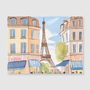 Paris Frankrijk Eiffeltoren   Watercolor Magneetka