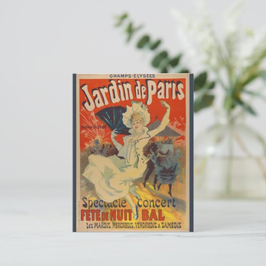 Paris Frankrijk  Frans concert Briefkaart (Staand voorkant)