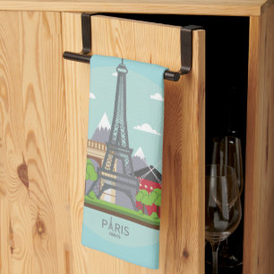 Paris Frankrijk Frans Themakookdoek Aqua Theedoek