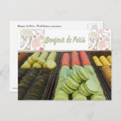 Paris Frankrijk Franse Macroons Briefkaart (Voorkant / Achterkant)