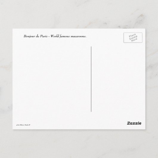 Paris Frankrijk Franse Macroons Briefkaart (Achterkant)
