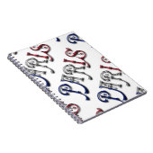 Paris Frankrijk Franse vlag Typografie Notitieboek (Rechterzijde)