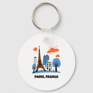 Paris Frankrijk Kinderen Europa Vakantie Souvenir Sleutelhanger