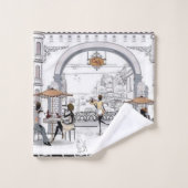 Paris Frankrijk Koffie Badkamer Handdoek Sets (Wasdoekje)