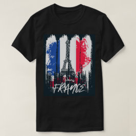 Paris Frankrijk Kwaststreek Eiffeltoren Design T-shirt