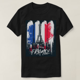 Paris Frankrijk Kwaststreek Eiffeltoren Design  T-shirt