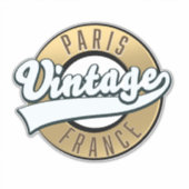 Paris Frankrijk  logo Sticker (Voorkant)