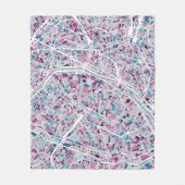 Paris Frankrijk Map Fleece Deken (Voorkant)