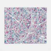 Paris Frankrijk Map Fleece Deken (Voorkant (Horizontaal))
