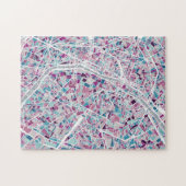Paris Frankrijk Map Legpuzzel (Horizontaal)