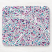 Paris Frankrijk Map Muismat (Voorkant)