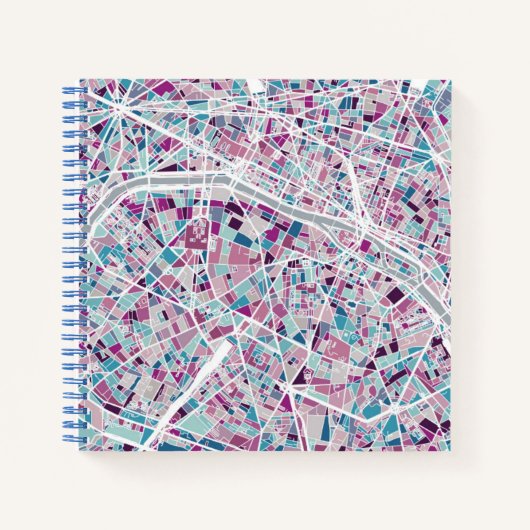 Paris Frankrijk Map Notitieboek (Voorkant)