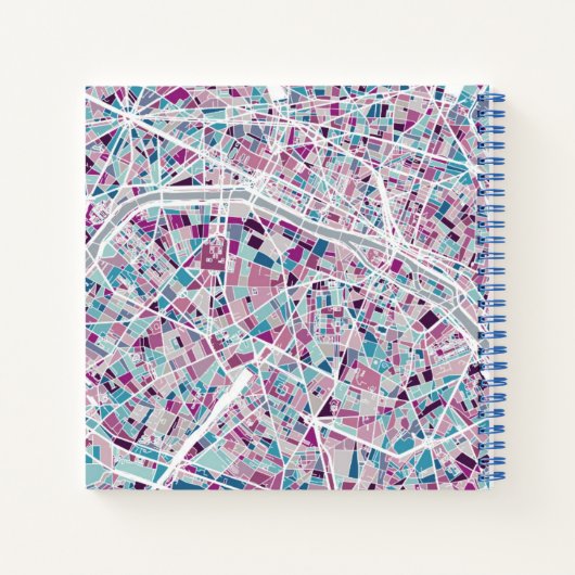 Paris Frankrijk Map Notitieboek (Achterkant)