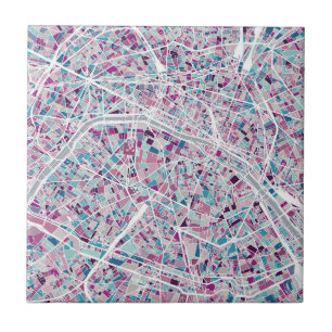 Paris Frankrijk Map Tegeltje