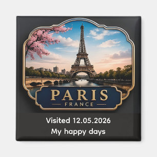🧲 Paris Frankrijk Reis Souvenir Vakantie Herinner Magneet