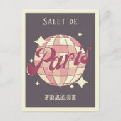 Paris Frankrijk Retro  paarse Briefkaart (Voorkant)