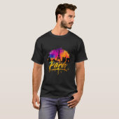 Paris Frankrijk Silhouet T-shirt (Voorkant volledig)