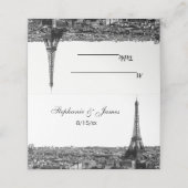 Paris Frankrijk Skyline #1 BW Escort Kaarten Plaatskaartje (Buitenkant ongevouwen)