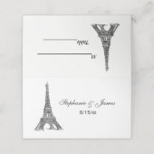 Paris Frankrijk Skyline #2 BW Escort Kaarten Plaatskaartje (Buitenkant ongevouwen)
