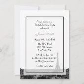 Paris Frankrijk skyline kus #1 BW V Verjaardag Kaart (Achterkant)