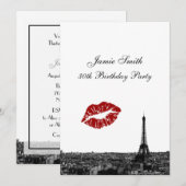 Paris Frankrijk skyline kus #1 BW V Verjaardag Kaart (Voorkant / Achterkant)