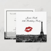Paris Frankrijk skyline kus #1 BW verjaardag Kaart (Voorkant / Achterkant)
