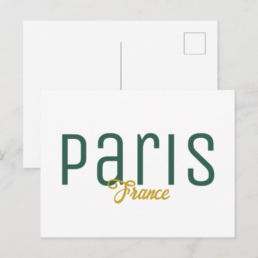Paris, Frankrijk Souvenir Briefkaart (Voorkant / Achterkant)