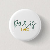 Paris, Frankrijk Souvenir Charme Ronde Button 3,2 Cm (Voorkant)